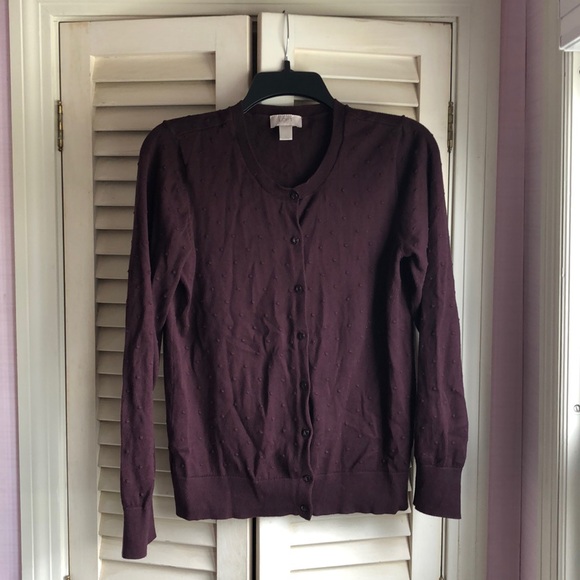 LOFT Sweaters - Loft burgundy cardigan